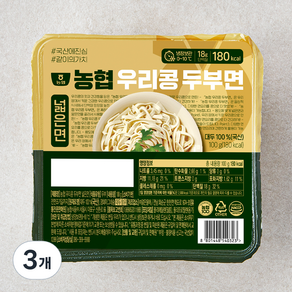 농협식품 우리콩 두부면 넓은면, 100g, 3개