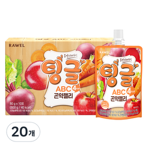 팅글 로엘 ABC 곤약젤리 사과 당근 비트, 80g, 20개