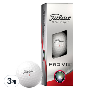 타이틀리스트 골프공 4피스 PRO V1x, 화이트, 3개입, 3개