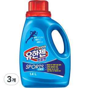 유한젠 스포츠 산소계 액체형 표백제, 1.4L, 3개