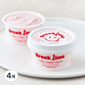 그릭타임 스트로베리 그릭요거트, 100g, 4개, 1개입