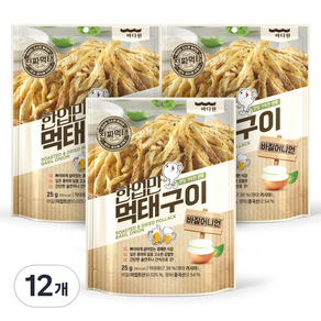 바다원 한입만 먹태구이 바질어니언, 25g, 12개