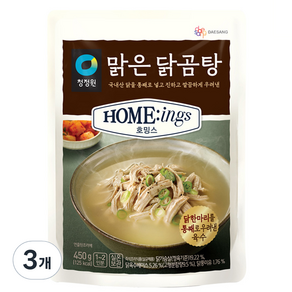 대상 청정원 호밍스 맑은 닭곰탕, 450g, 3개