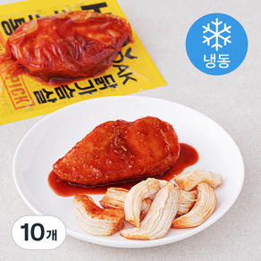 허닭 PICK 소스 통 닭가슴살 닭갈비맛 (냉동), 100g, 10개