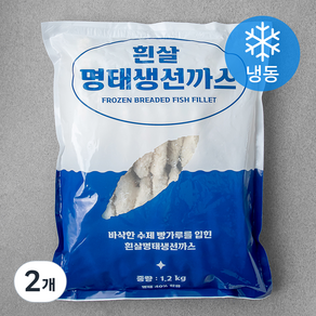 흰살 명태생선까스 (냉동), 1.2kg, 2개