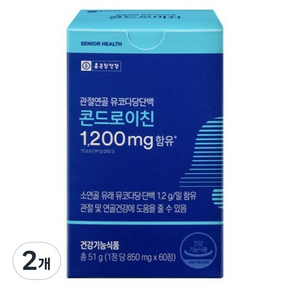 종근당건강 관절연골 뮤코다당단백 콘드로이친 1200mg, 60정, 2개