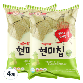 기름제로 현미칩 와사비맛, 60g, 4개