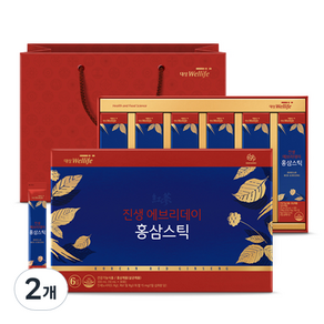 대상웰라이프 진생 에브리데이 홍삼스틱 + 쇼핑백, 300ml, 2개