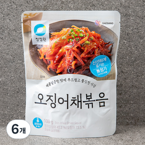 청정원 오징어채볶음, 100g, 6개