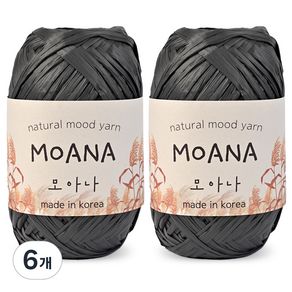 니뜨 모아나 뜨개실 40g, 112 차콜블랙, 6개