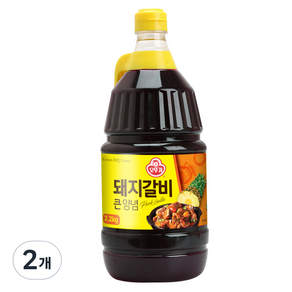 오뚜기 돼지갈비 큰 양념, 2.2kg, 2개