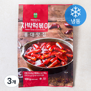 부엉이돈가스 자박떡볶이 (냉동), 500g, 3개