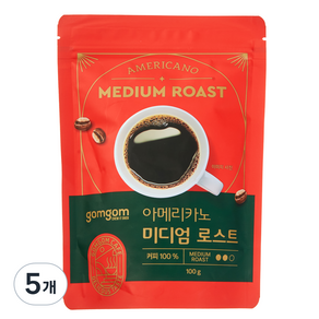 곰곰 아메리카노 미디엄 로스트, 100g, 1개입, 5개