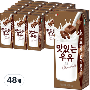 맛있는 우유GT 초코우유, 180ml, 48개