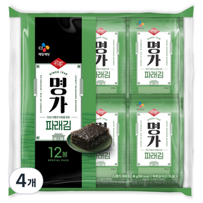 씨제이 명가 파래김 12p, 48g, 4개