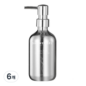 윈프라이스 크롬 미러 리필 디스펜서 500ml, 실버, 6개