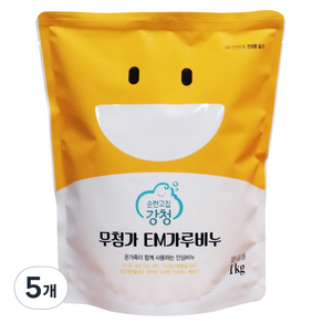 순한고집강청 EM 가루비누, 1kg, 5개