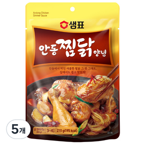 샘표 안동찜닭 양념, 210g, 5개