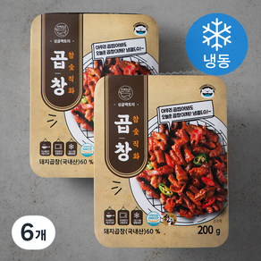 싱글팩토리 참숯 직화 곱창 (냉동), 200g, 6개