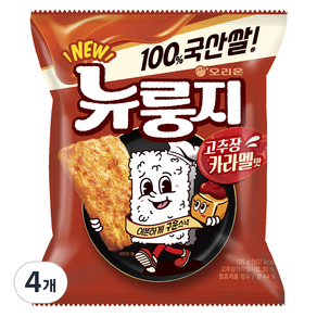 오리온 뉴룽지 고추장카라멜 스낵, 4개, 105g