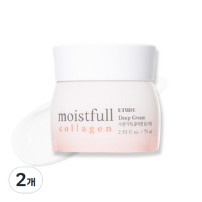 에뛰드 수분가득 콜라겐 딥 크림, 75ml, 2개