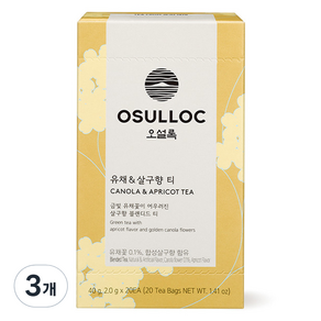 오설록 유채 살구향 티백, 2g, 20개입, 3개