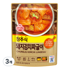 오뚜기 청주식 돼지김치짜글이, 450g, 3개