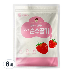 맛있는풍경 엄마가 선택한 순수딸기, 20g, 6개