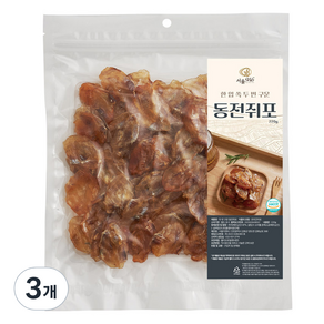 서울지앤비 두 번 구운 동전 쥐포, 220g, 3개