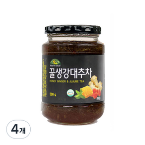 OganicStoy 꿀생강 대추차, 560g, 1개입, 4개