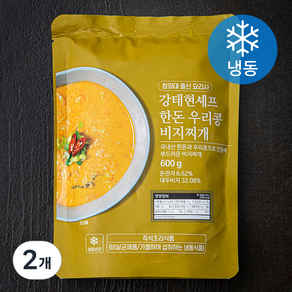 강태현셰프 한돈 우리콩 비지찌개 (냉동), 600g, 2개