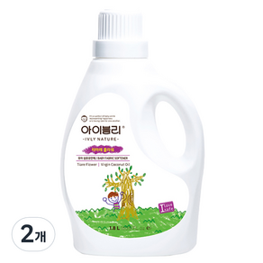 아이블리네이쳐 코코넛 오일 성분 섬유유연제 티아레 플라워향 본품, 1.8L, 2개