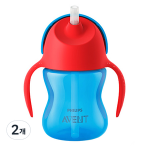 필립스아벤트 아벤트 벤디 빨대컵 200ml SCF796, 레드 + 블루, 2개