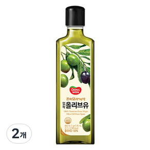 동원 압착 올리브유, 2개, 480ml