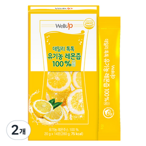 로엘 웰업 데일리 톡톡 유기농 레몬즙 14p, 280g, 2개