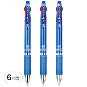 자바펜 제트 3볼 M 0.38mm, 블루, 6개