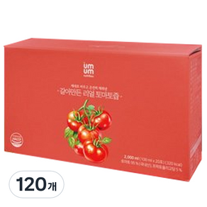 움움 갈아만든 리얼 토마토즙, 100ml, 120개