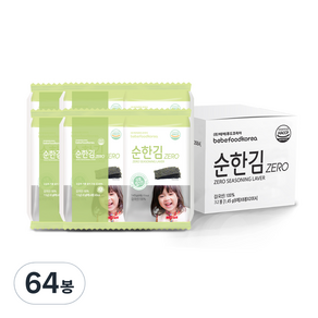 베베푸드 순한김 제로, 1.45g, 64개