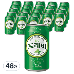 트레비 탄산수 라임, 355ml, 48개