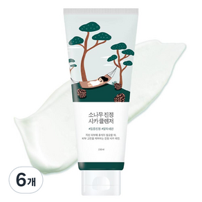 라운드랩 소나무 진정 시카 클렌저, 150ml, 6개