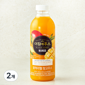 아침에주스 서울우유 블랙라벨 망고주스, 2개, 750ml