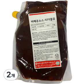 태원 바베큐 소스 티더블유, 1kg, 2개