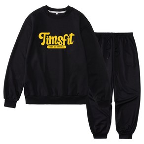 TIMSFIT 남녀공용 빅사이즈 오리지널 빅로고 맨투맨 조거팬츠 셋업