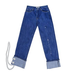 바이브레이트 ANKLE SIDE ROPES EYELET DENIM PANTS