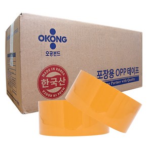 오공 중포장 아크릴 OPP 박스 테이프 48mm x 70m 40p, 갈색, 1개