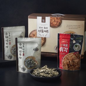 주일 김부각 3개입 + 어포튀각 3개입 부각튀각 선물세트, 1세트, 450g