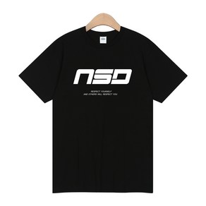 NSD 남여공용 17수 리스펙트 타이핑 빅로고 반팔 티셔츠