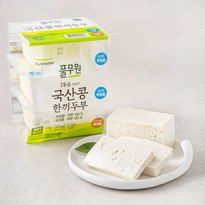 풀무원 국내산 콩 한끼두부 부침용 110g x 2입 + 찌개용 110g 세트