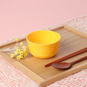 레트로 분식 떡볶이 팝 한식공기, YELLOW, 4개