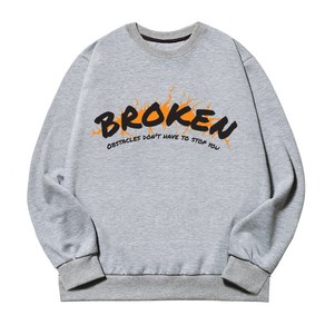 언탭트 남성용 빅사이즈 BROKEN 맨투맨 티셔츠